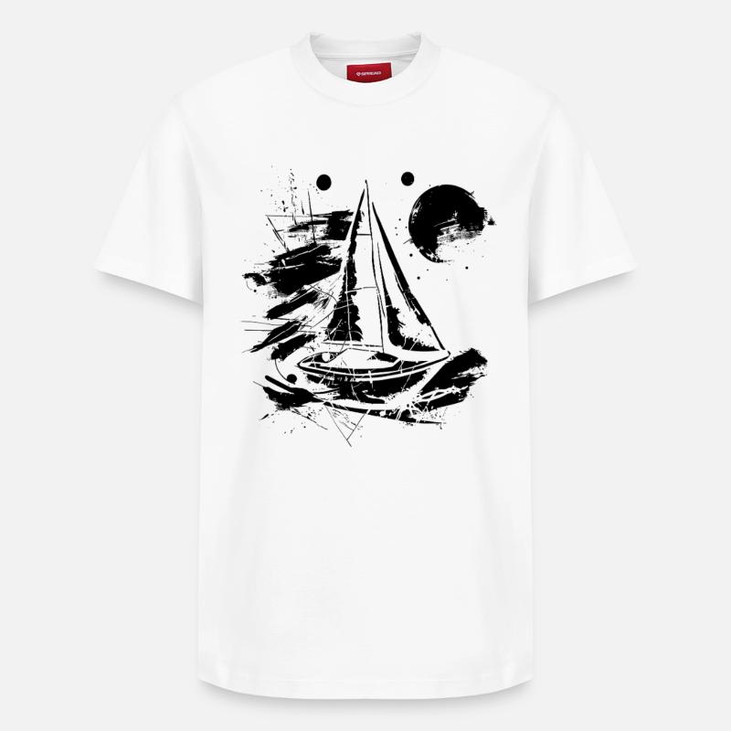 Voile - T-shirt unisexe décontracté en coton Supima – de SPREAD - blanc