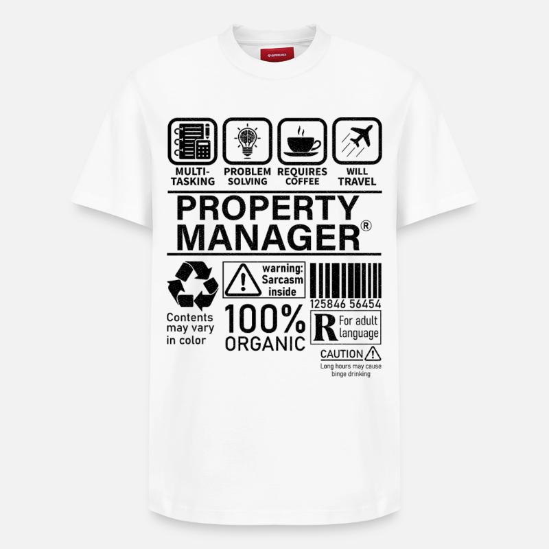 Property Manager Multi Tasking Problem Solving - Relaxed Unisex Supima Cotton T-Shirt – by SPREAD - white