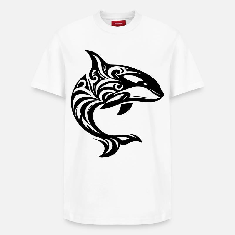 Orque tribal - T-shirt unisexe décontracté en coton Supima – de SPREAD - blanc