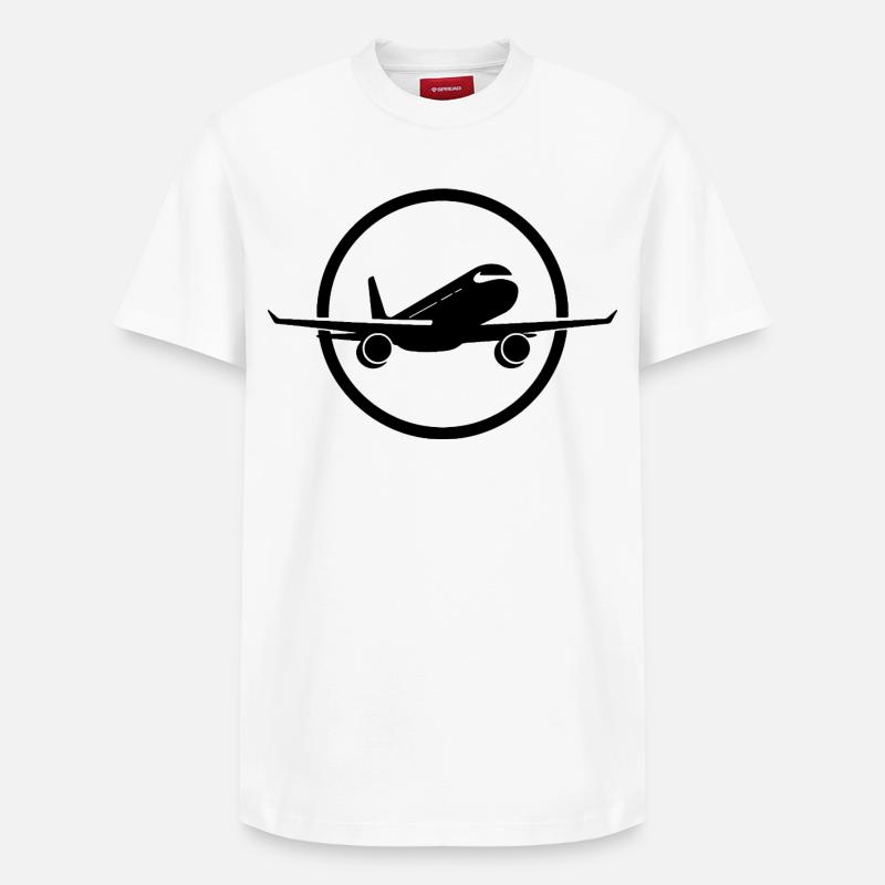 Luftfahrzeug - Relaxed Unisex Supima Cotton T-Shirt – von SPREAD - Weiß