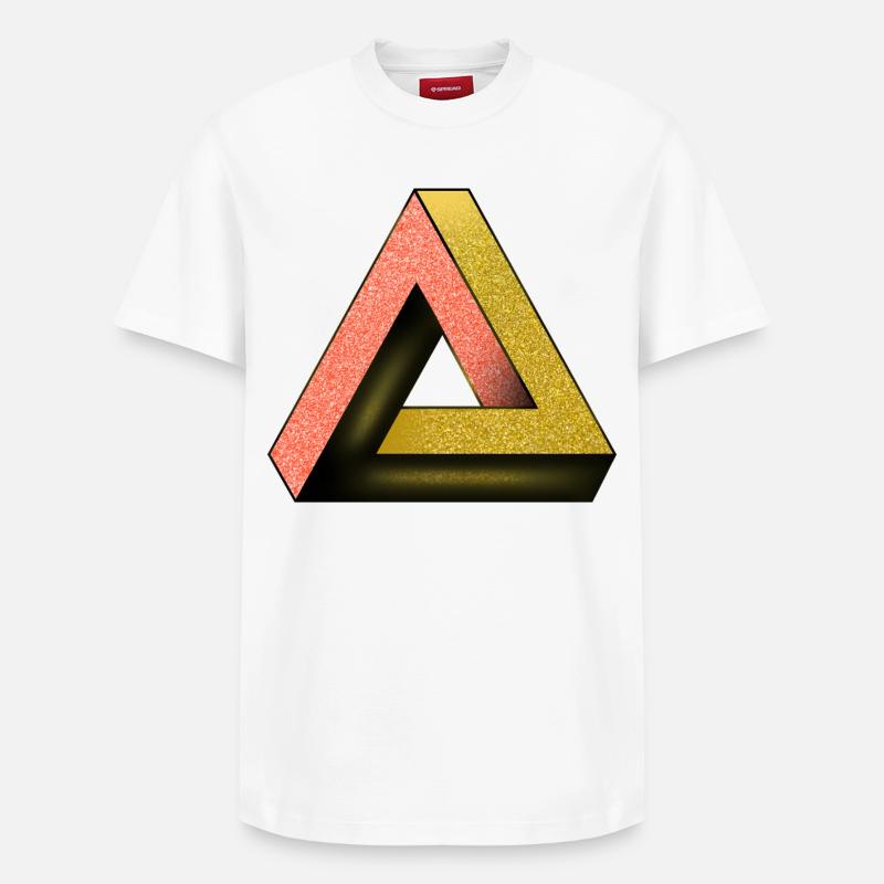 Triangle de Penrose - T-shirt unisexe décontracté en coton Supima – de SPREAD - blanc