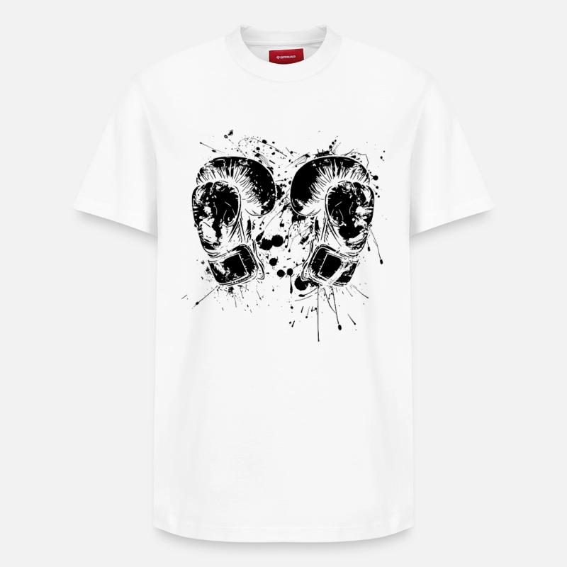 Kickboxhandschuhe Graffiti - Relaxed Unisex Supima Cotton T-Shirt – von SPREAD - Weiß