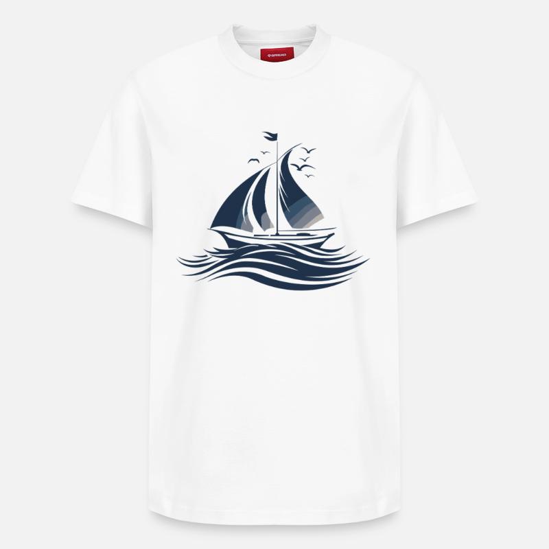 Voile - T-shirt unisexe décontracté en coton Supima – de SPREAD - blanc