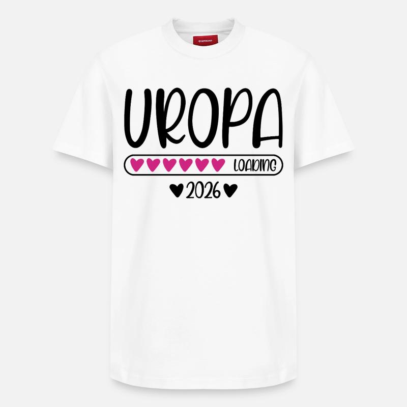 Uropa 2026 loading - Relaxed Unisex Supima Cotton T-Shirt – von SPREAD - Weiß