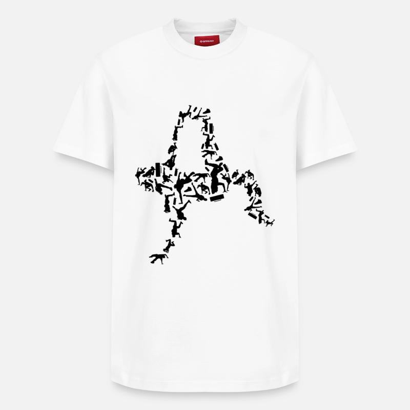 Breakdancer - Relaxed Unisex Supima Cotton T-Shirt – von SPREAD - Weiß