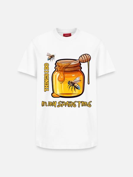 Beekeeper Things I Do In My Spare Time Funny Gift - Relaxed Unisex Supima Cotton T-Shirt – by SPREAD - white
