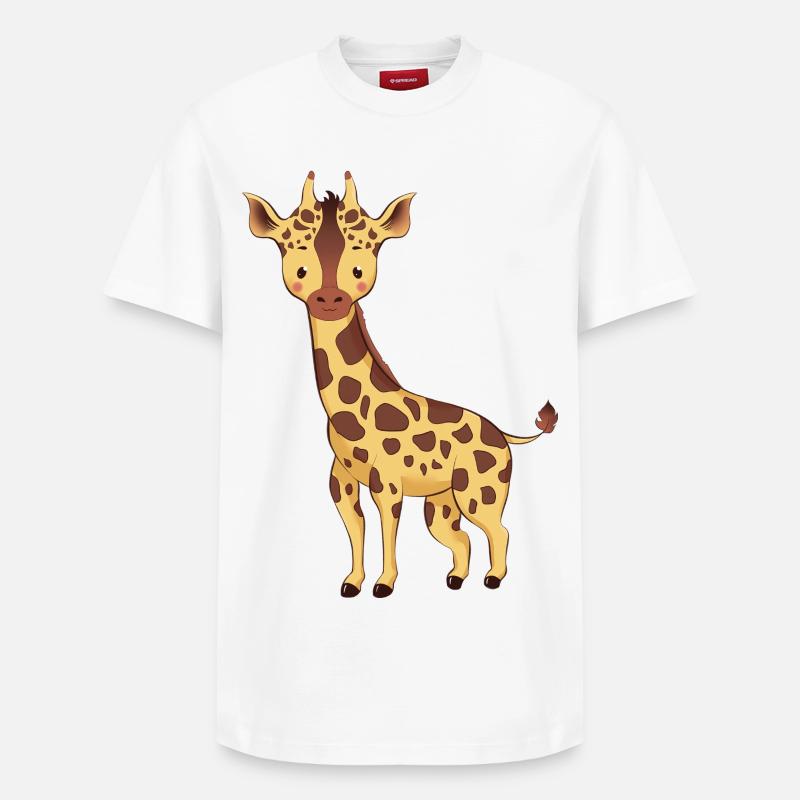 Girafe - T-shirt unisexe décontracté en coton Supima – de SPREAD - blanc