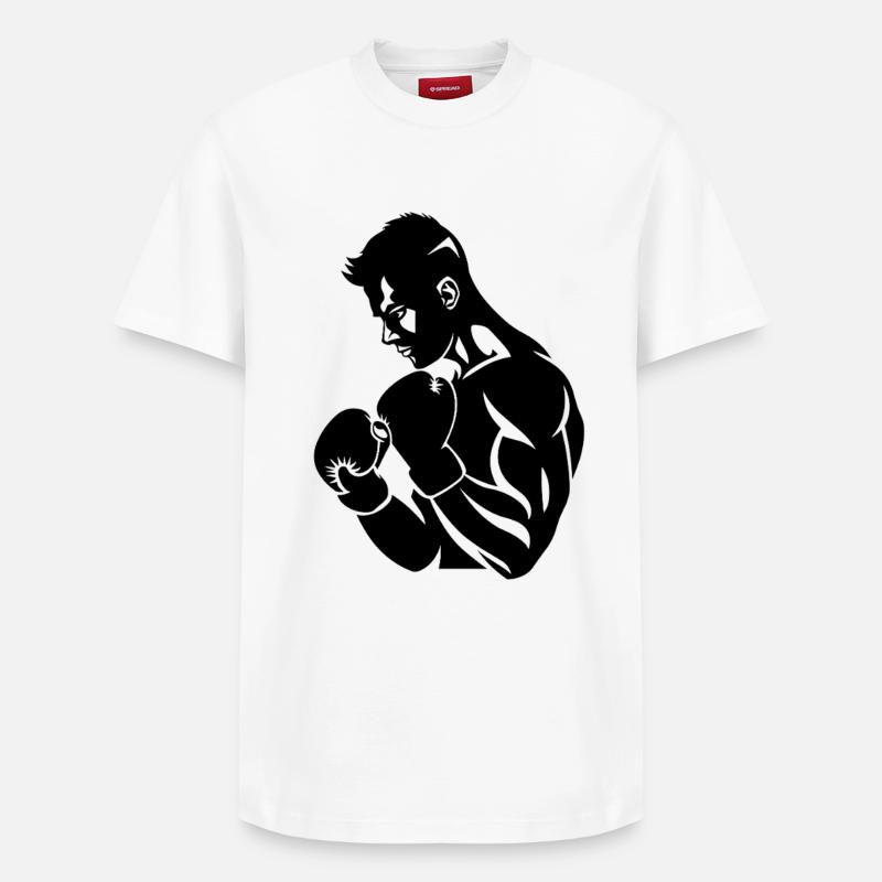Boxer - Relaxed Unisex Supima Cotton T-Shirt – von SPREAD - Weiß
