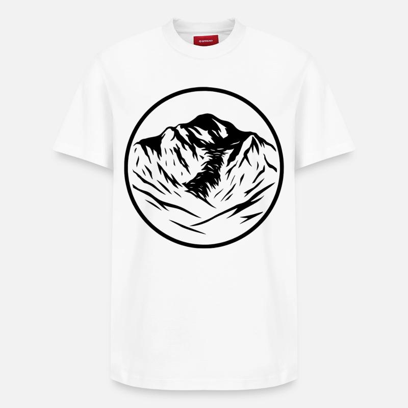 Mont Blanc - T-shirt unisexe décontracté en coton Supima – de SPREAD - blanc
