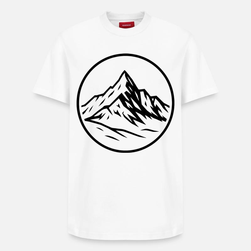 Großglockner - T-shirt unisexe décontracté en coton Supima – de SPREAD - blanc