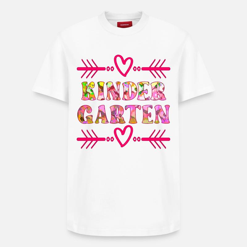 KINDERGARTEN FLORALES MUSTER - Relaxed Unisex Supima Cotton T-Shirt – von SPREAD - Weiß