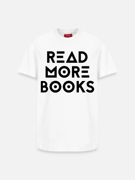 READ MORE BOOKS - Relaxed Unisex Supima Cotton T-Shirt – by SPREAD - white