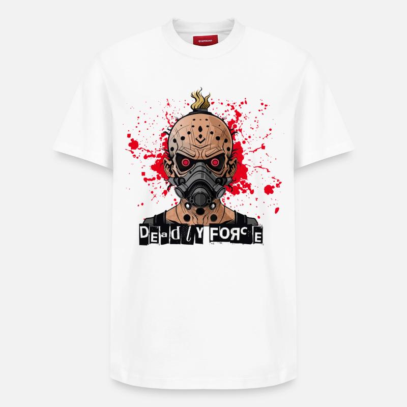cyberpunk - Force mortelle - T-shirt unisexe décontracté en coton Supima – de SPREAD - blanc