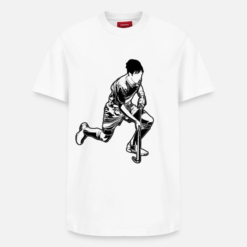 Joueurs de hockey sur gazon - T-shirt unisexe décontracté en coton Supima – de SPREAD - blanc