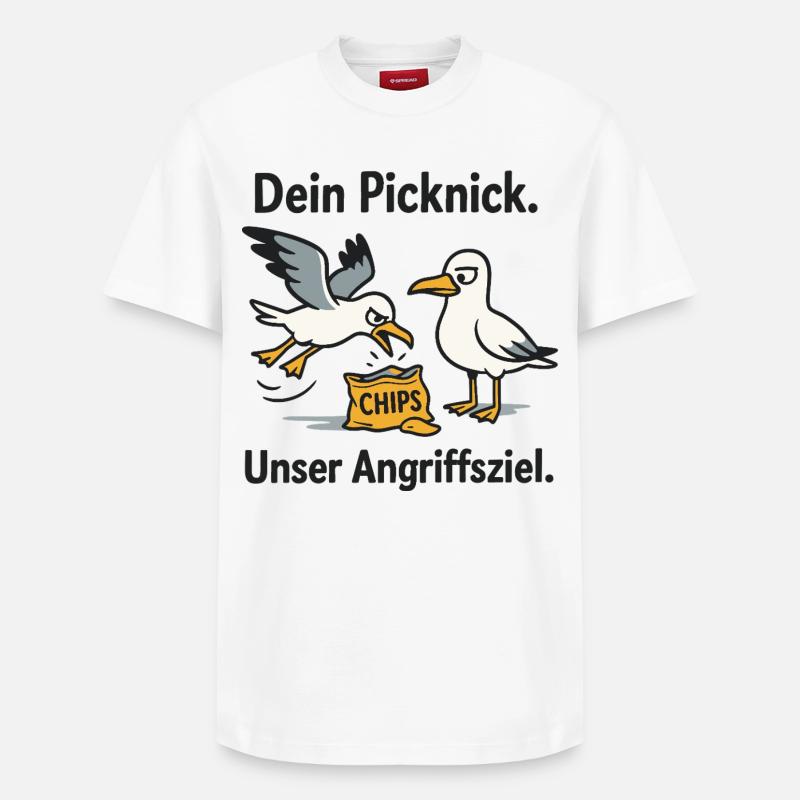 Dein Picknick Unser Angriffsziel - Relaxed Unisex Supima Cotton T-Shirt – von SPREAD - Weiß