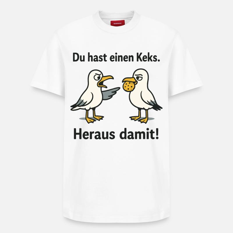 Vous avez un cookie avec - T-shirt unisexe décontracté en coton Supima – de SPREAD - blanc