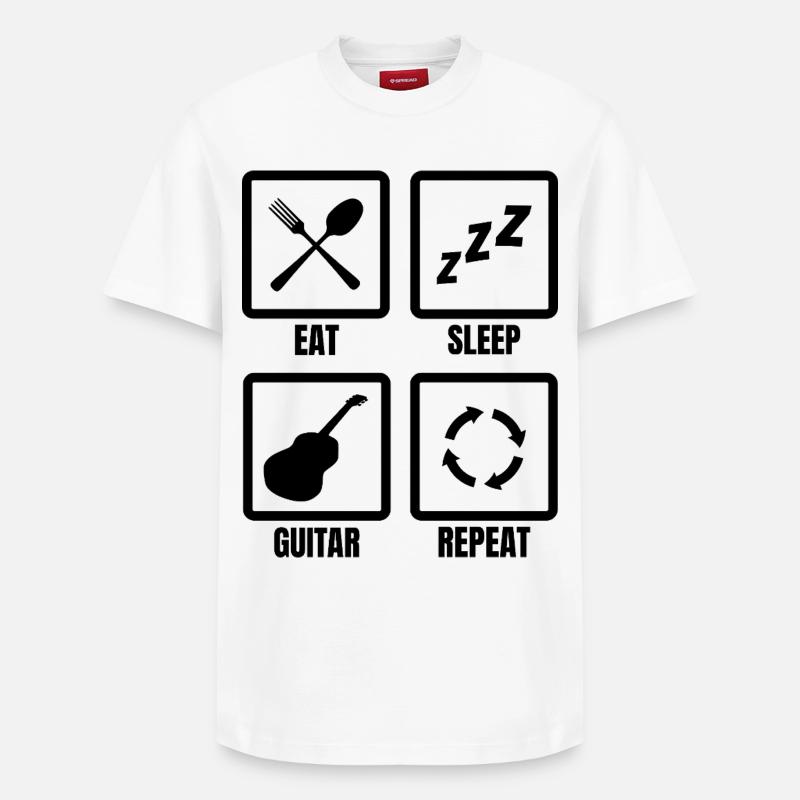 Routine du guitariste - T-shirt unisexe décontracté en coton Supima – de SPREAD - blanc