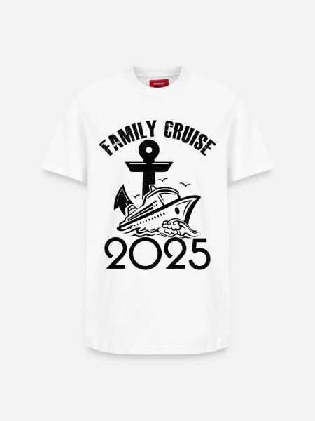Family cruise 2025 - Relaxed Unisex Supima Cotton T-Shirt – by SPREAD - white