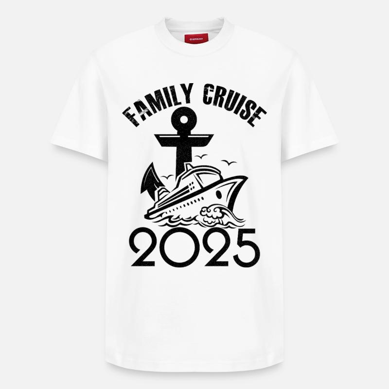 Croisière famille 2025 - T-shirt unisexe décontracté en coton Supima – de SPREAD - blanc