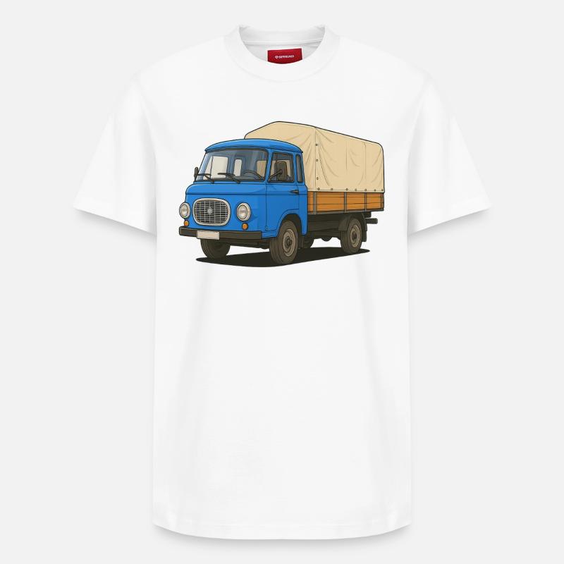 East Flatbed - Relaxed Unisex Supima Cotton T-Shirt – by SPREAD - white
