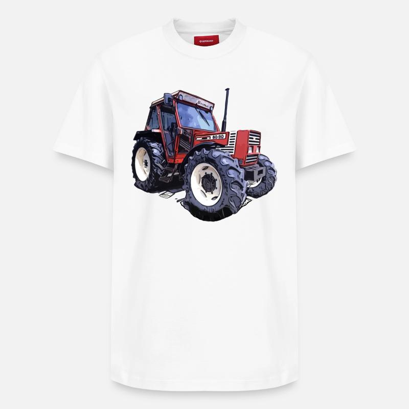 Feldkraft 80-90 - Relaxed Unisex Supima Cotton T-Shirt – von SPREAD - Weiß