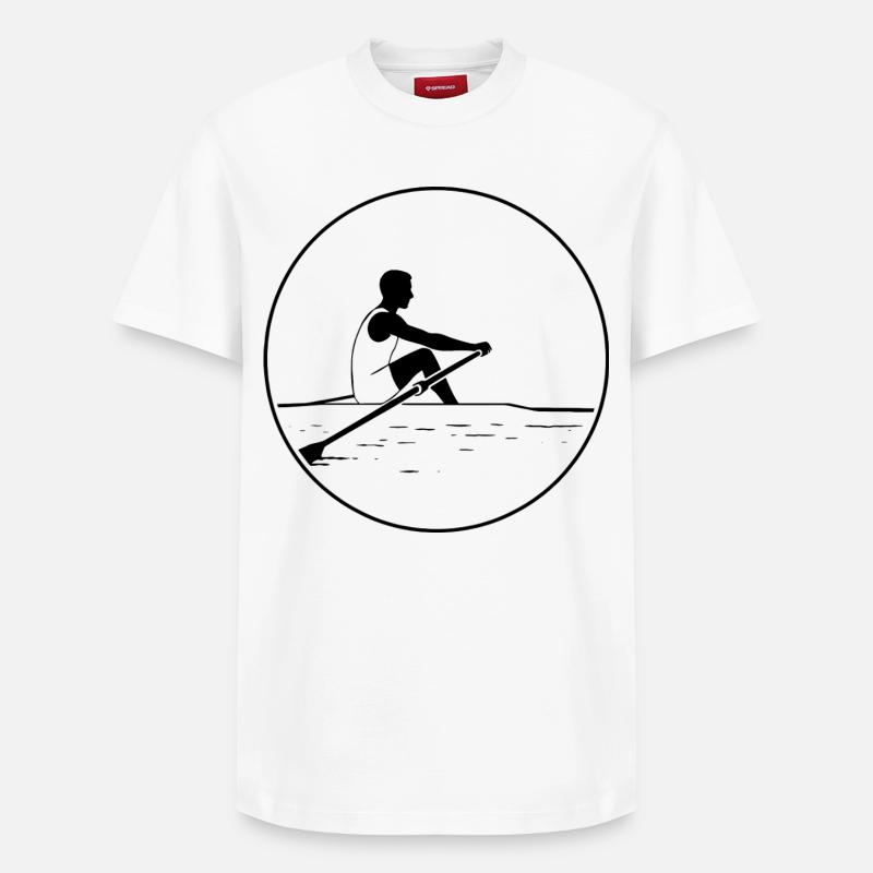Ein Ruderer - Relaxed Unisex Supima Cotton T-Shirt – von SPREAD - Weiß