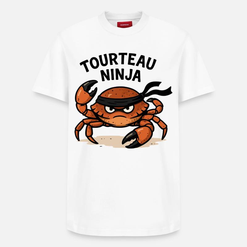 Ninja-Krabbe - Relaxed Unisex Supima Cotton T-Shirt – von SPREAD - Weiß