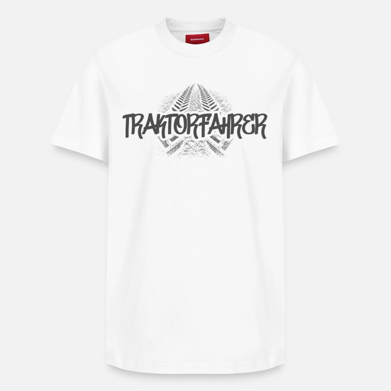 Traktorfahrer - Relaxed Unisex Supima Cotton T-Shirt – von SPREAD - Weiß