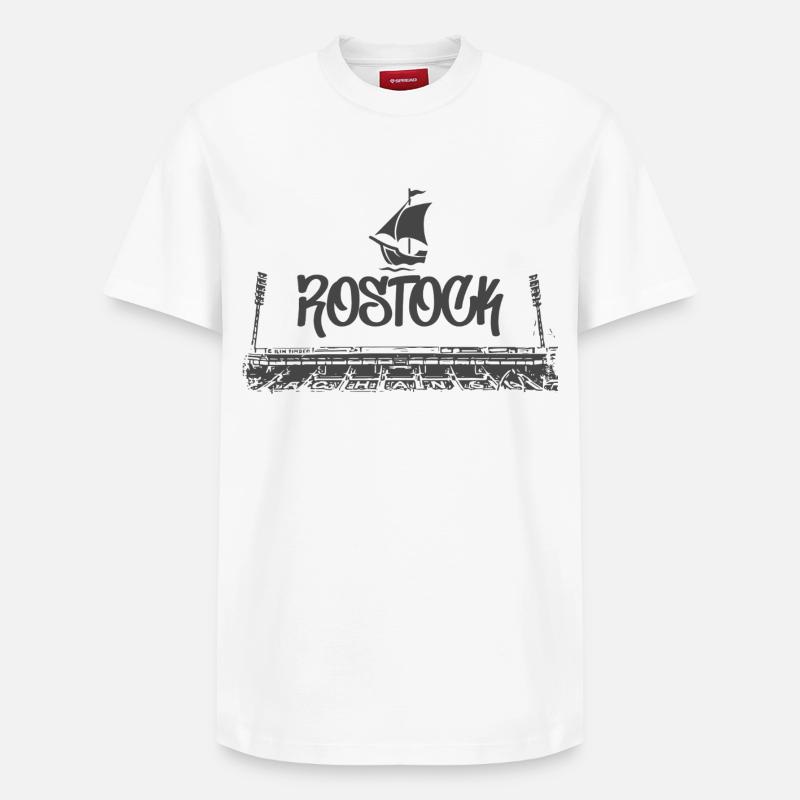 Rouage de Rostock - T-shirt unisexe décontracté en coton Supima – de SPREAD - blanc
