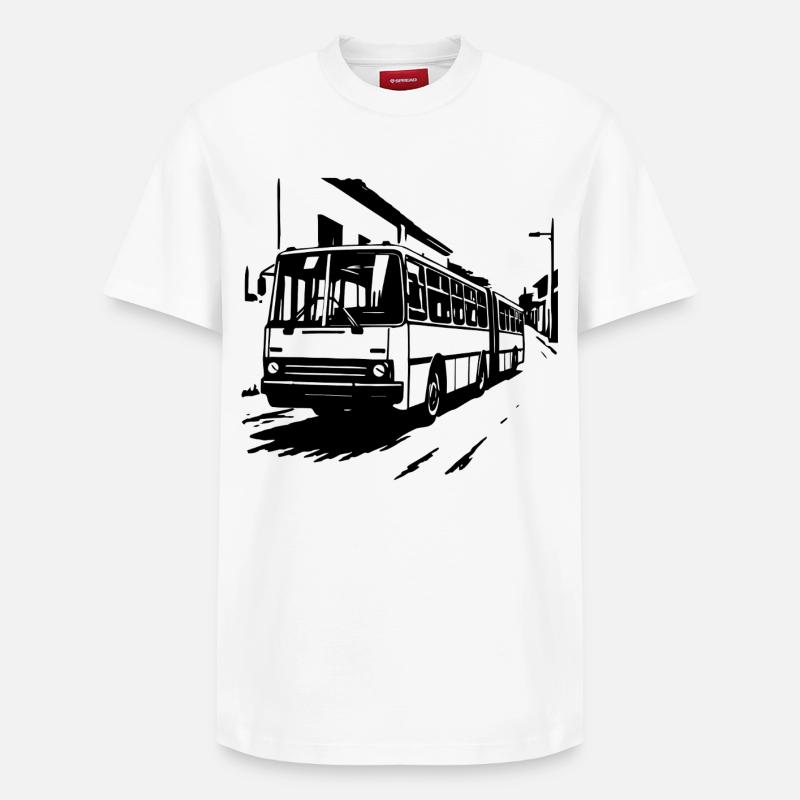 Ostblock-Bus Legende - Relaxed Unisex Supima Cotton T-Shirt – von SPREAD - Weiß