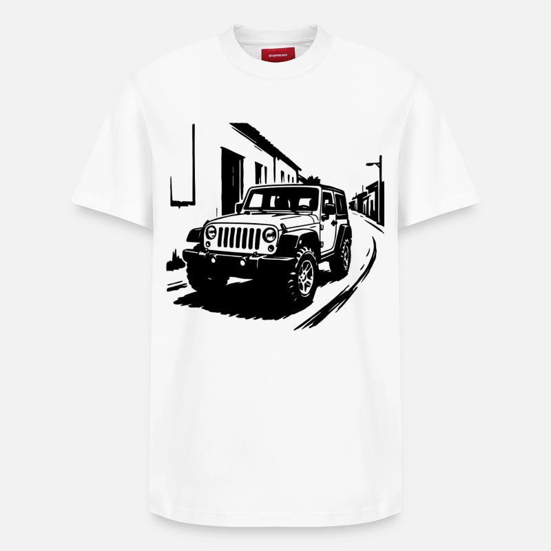 Offroad Beast Classique - T-shirt unisexe décontracté en coton Supima – de SPREAD - blanc