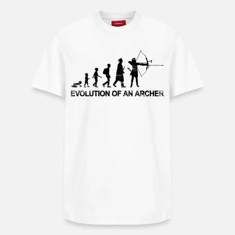 Entwicklung eines Bogenschützen - Relaxed Unisex Supima Cotton T-Shirt – von SPREAD - Weiß