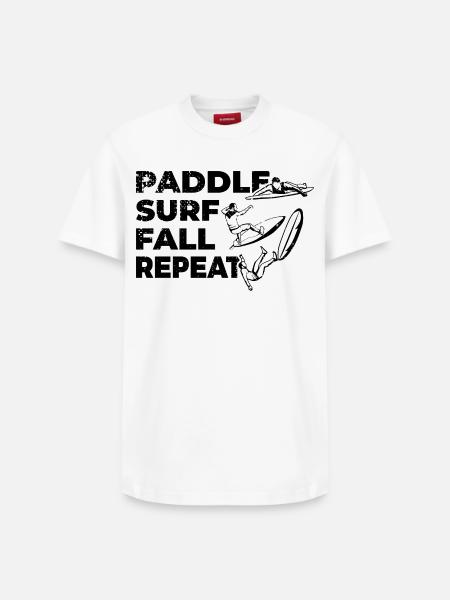Funny surfer - Relaxed Unisex Supima Cotton T-Shirt – by SPREAD - white
