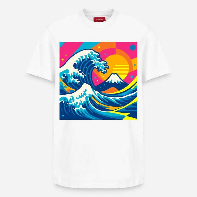 Die (fast) weise Welle - Relaxed Unisex Supima Cotton T-Shirt – von SPREAD - Weiß