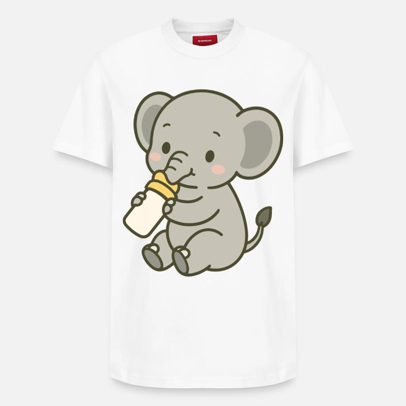 Tiny Trunk Sip - Relaxed Unisex Supima Cotton T-Shirt – by SPREAD - white