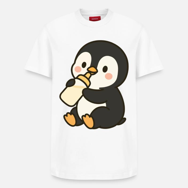Flacon Pingouin - T-shirt unisexe décontracté en coton Supima – de SPREAD - blanc