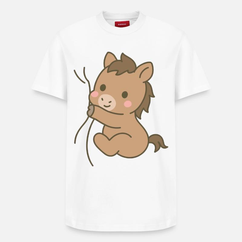 Cheval blotti - T-shirt unisexe décontracté en coton Supima – de SPREAD - blanc
