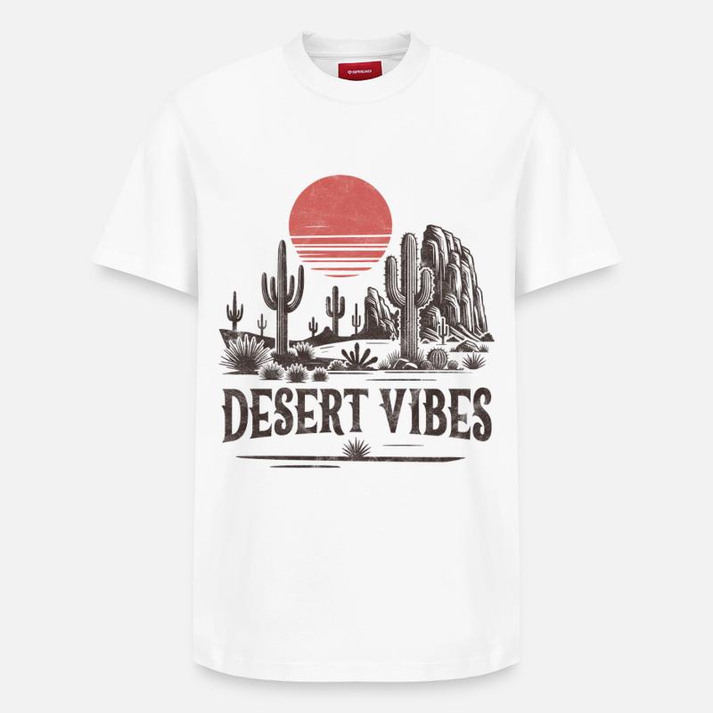 Desert Vibes - Relaxed Unisex Supima Cotton T-Shirt – by SPREAD - white