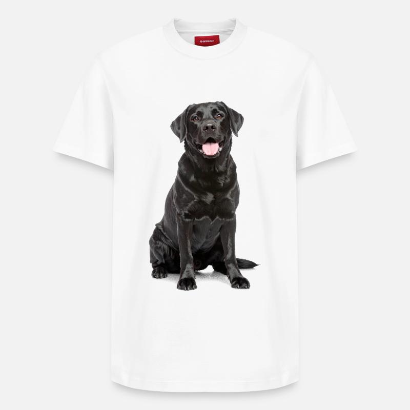 Schwarzer Labrador – Loyal, liebenswert & Charmant - Relaxed Unisex Supima Cotton T-Shirt – von SPREAD - Weiß