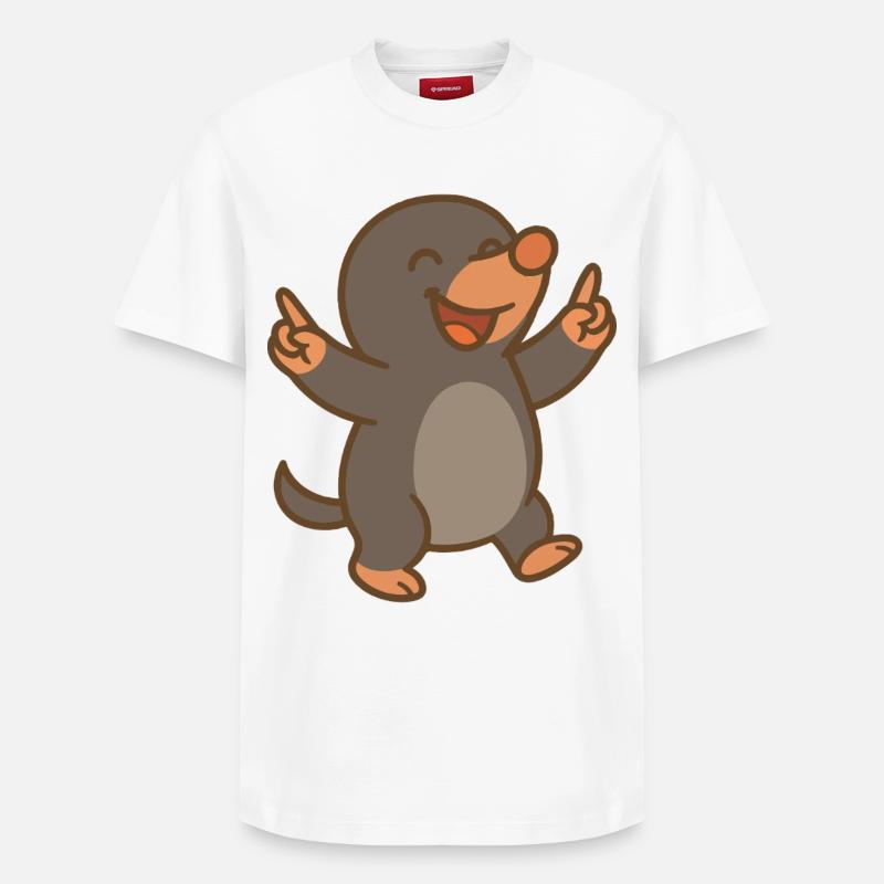 Dancing Mole - Relaxed Unisex Supima Cotton T-Shirt – by SPREAD - white