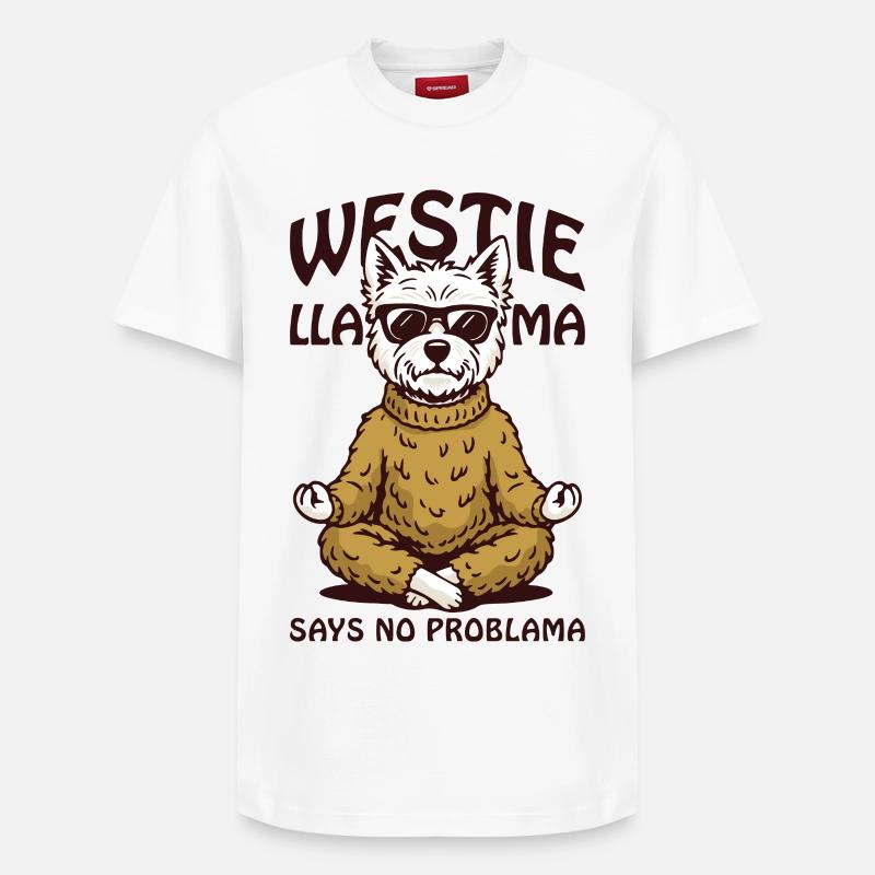 West Highland White Terrier | Westie - T-shirt unisexe décontracté en coton Supima – de SPREAD - blanc
