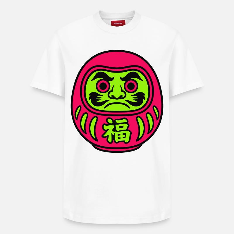 Daruma par FANMAN ! - T-shirt unisexe décontracté en coton Supima – de SPREAD - blanc