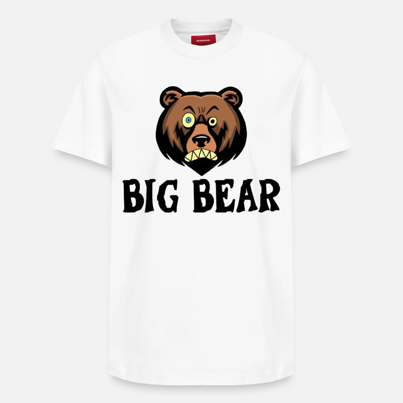 Gros ours - T-shirt unisexe décontracté en coton Supima – de SPREAD - blanc