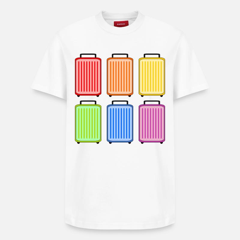 KOFFER REGENBOGEN - Relaxed Unisex Supima Cotton T-Shirt – von SPREAD - Weiß