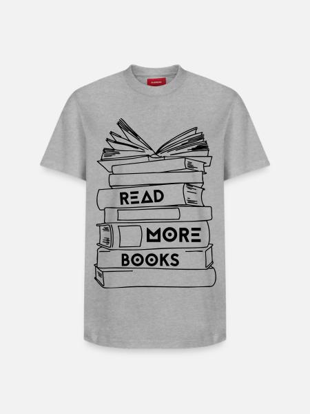 Read More Books - Colour - Relaxed Unisex Supima Cotton T-Shirt – by SPREAD - white