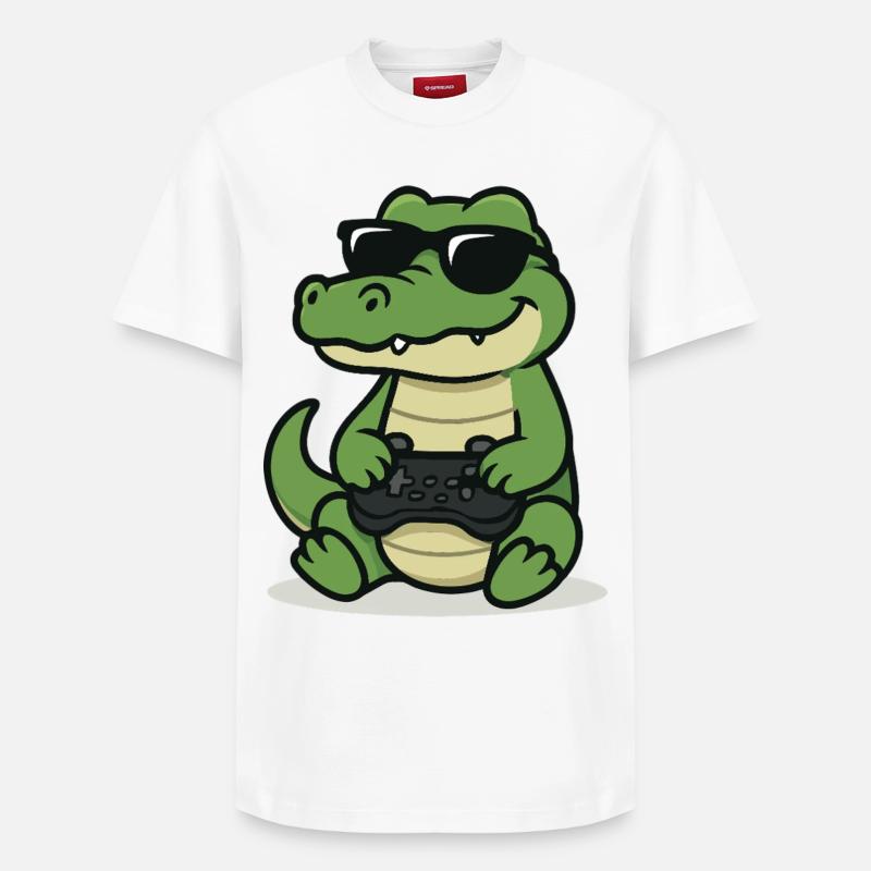 Gamer-Gator - T-shirt unisexe décontracté en coton Supima – de SPREAD - blanc