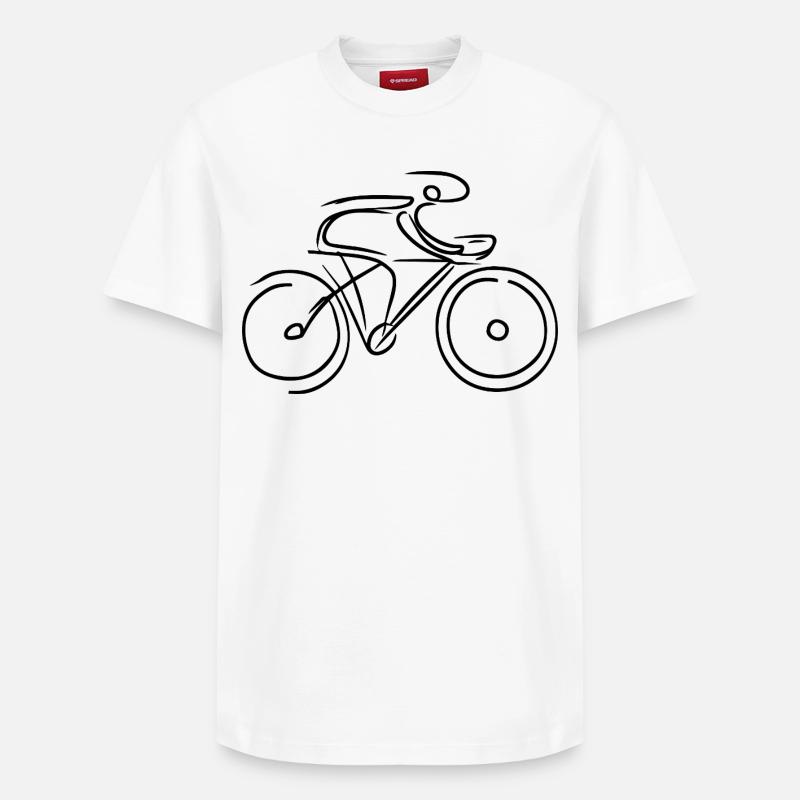 Graphique de vélo de route - T-shirt unisexe décontracté en coton Supima – de SPREAD - blanc