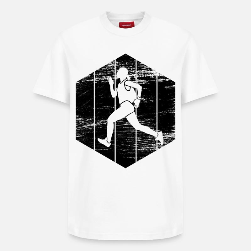 Runner - Relaxed Unisex Supima Cotton T-Shirt – by SPREAD - white