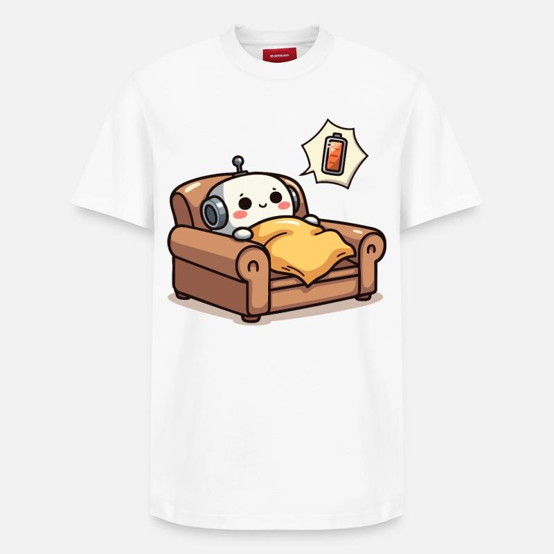 Robot économe en énergie - T-shirt unisexe décontracté en coton Supima – de SPREAD - blanc