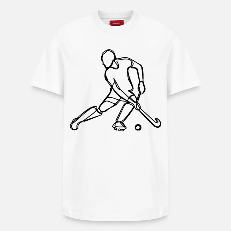 Joueurs de hockey sur gazon - T-shirt unisexe décontracté en coton Supima – de SPREAD - blanc